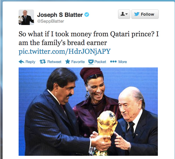 Sepp Blatter Twitter Hack 1