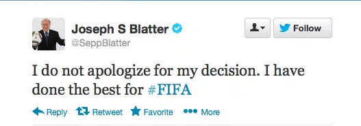 Sepp Blatter Twitter Hack 5