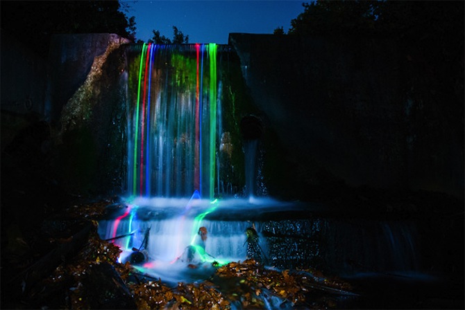 Neon Waterfall 5