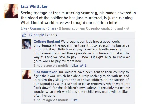 Woolwich Facebook Reaction 2