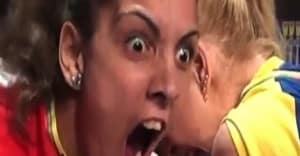 Arm Wrestling Lady Screams The House Down