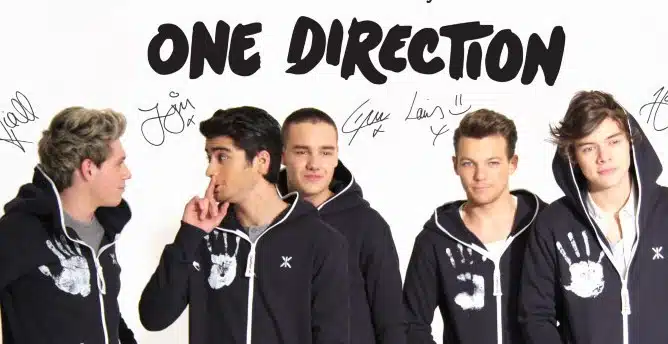 One Direction are an English-Irish pop boy band based in London