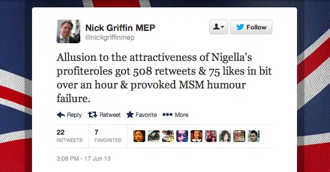 Nick Griffin Saatchi Nigella Lawson