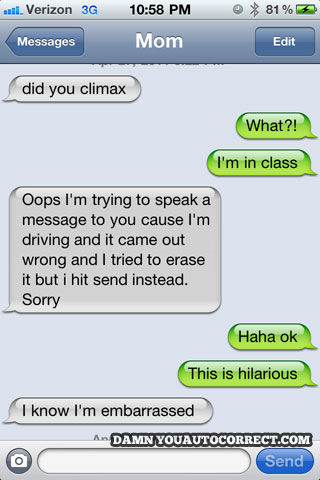 Did you climax autocorrect