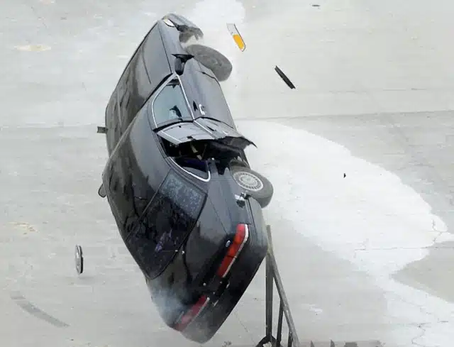 One of over 300 vehicles destroyed during film production car