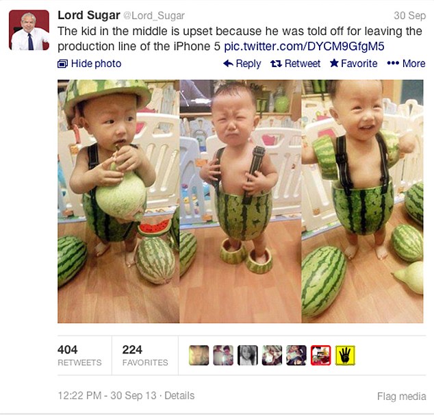 lord sugar tweet