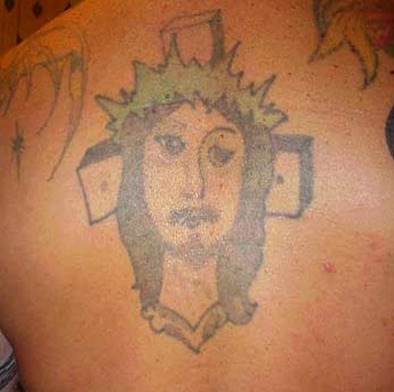 Weird Bad Jesus Tattoo - Christmas Jesus