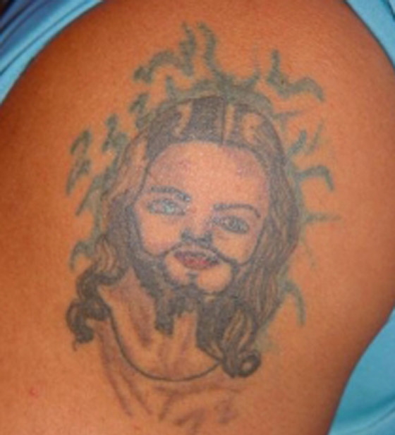 Weird Bad Jesus Tattoo - Goblin