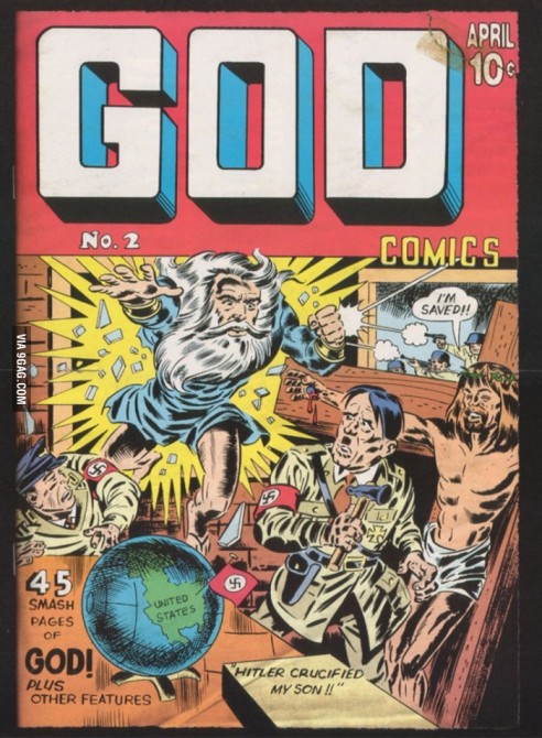 Weird Mental Book Covers - god and hitler