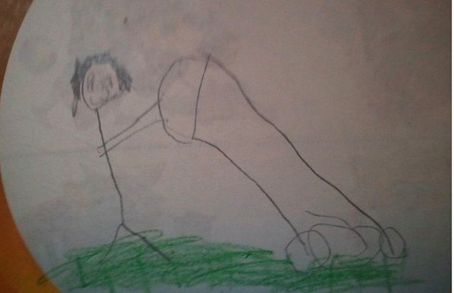 kid drawing funny