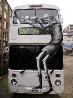 london bus mural