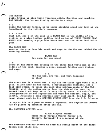 Hateful Eight Script Page 2