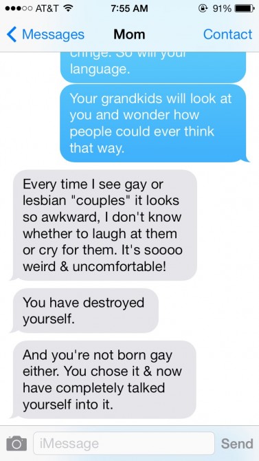 Texts From My Homophobic Mother 7