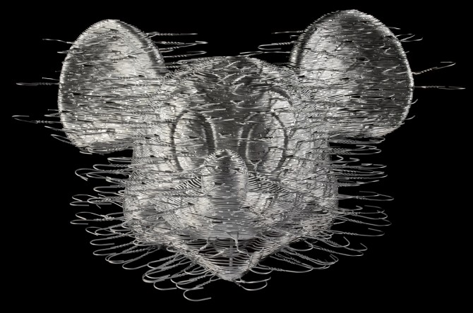 David Mach - Coathanger Art - Mickey Mouse