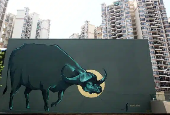 African Street Art - buffalo