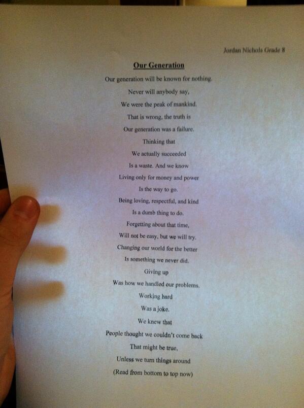 Amazing 8th Grade Poet