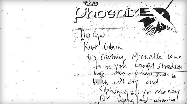 Kurt Cobain Note Wallet Death