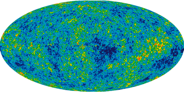 The C.M.B. - Cosmic Microwave Background - Thermal signatures left over from the earlly universe.