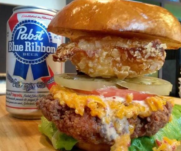 PYTs-Fried-Chicken-Beer-Burger-includes-a-fried-wonton-filled-with-PBR-beer_lg
