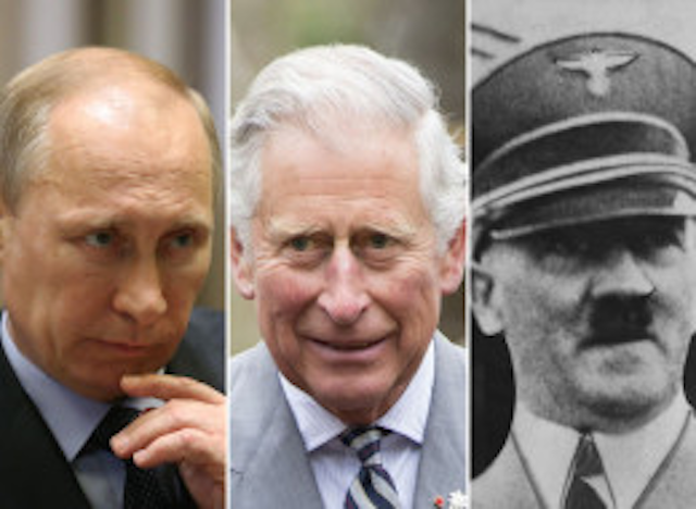 Putin Prince Charles Hitler