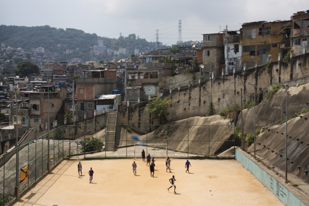 Community football pitch in Sao Carlos favela