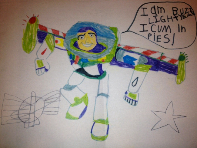 Toy Story 3 - This Kid's Perverted Buzz Lightyear Drawing Will Ruin Toy ...
