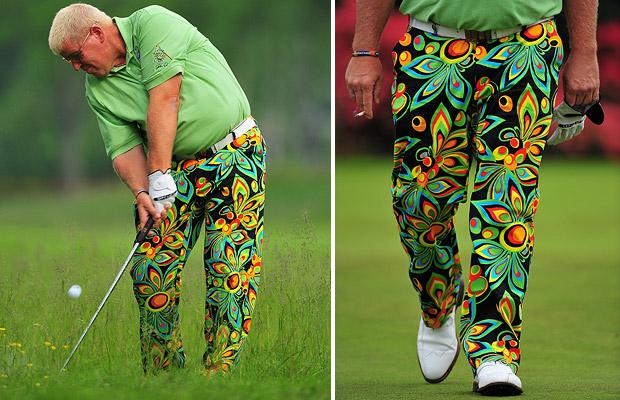 colourful golf trousers