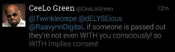 CeeLo Green Rape Tweet 1