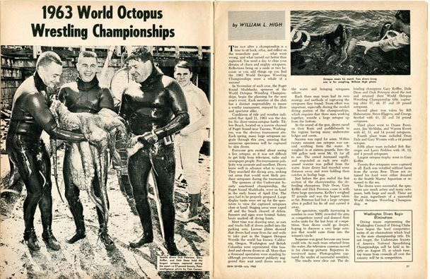 Giant Octopus Wrestling - Gary Keffler newspaper cutting