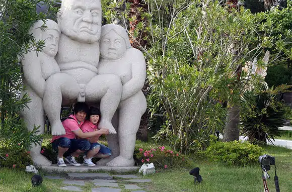 Korea - Love Land Jeju - under balls