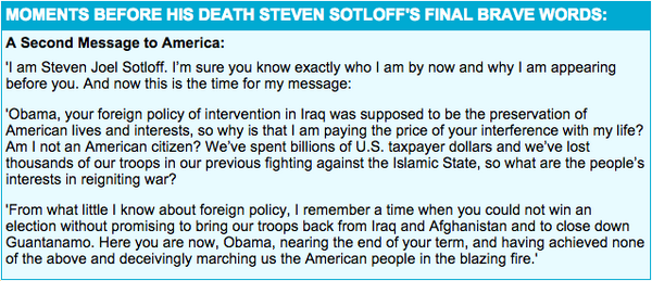 Steven Sotloff Message