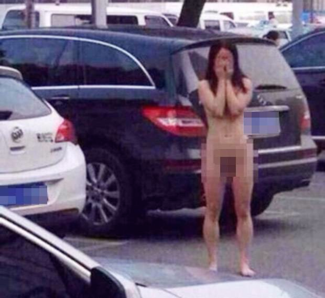 Naked Woman Parking Lot