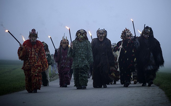 Perchten pagan festival in Germany - scary