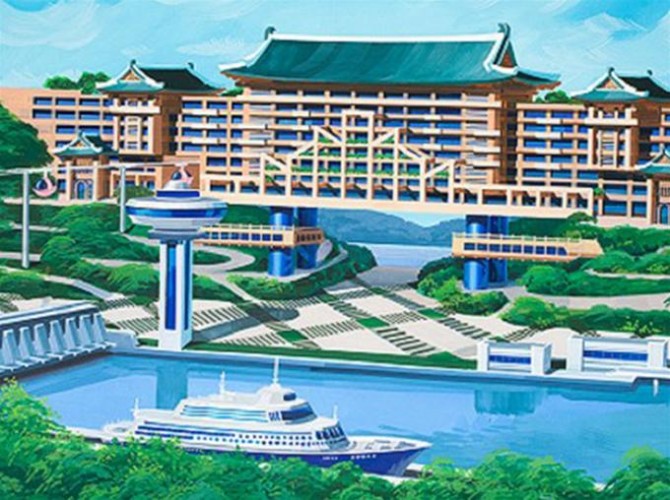 North-Korea-Futuristic-Architecture-hotel