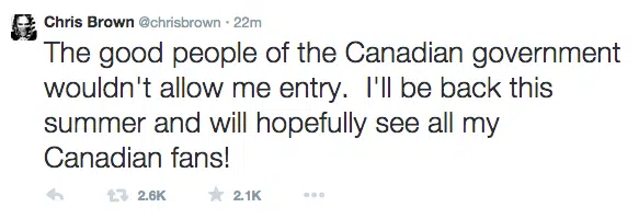 Chris Brown Tweet 1