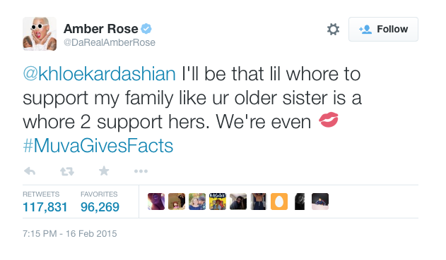 Amber Brown Khloe Kardashian Tweet