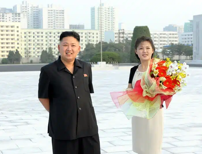 Kim Jon un with Ri Sol-ju