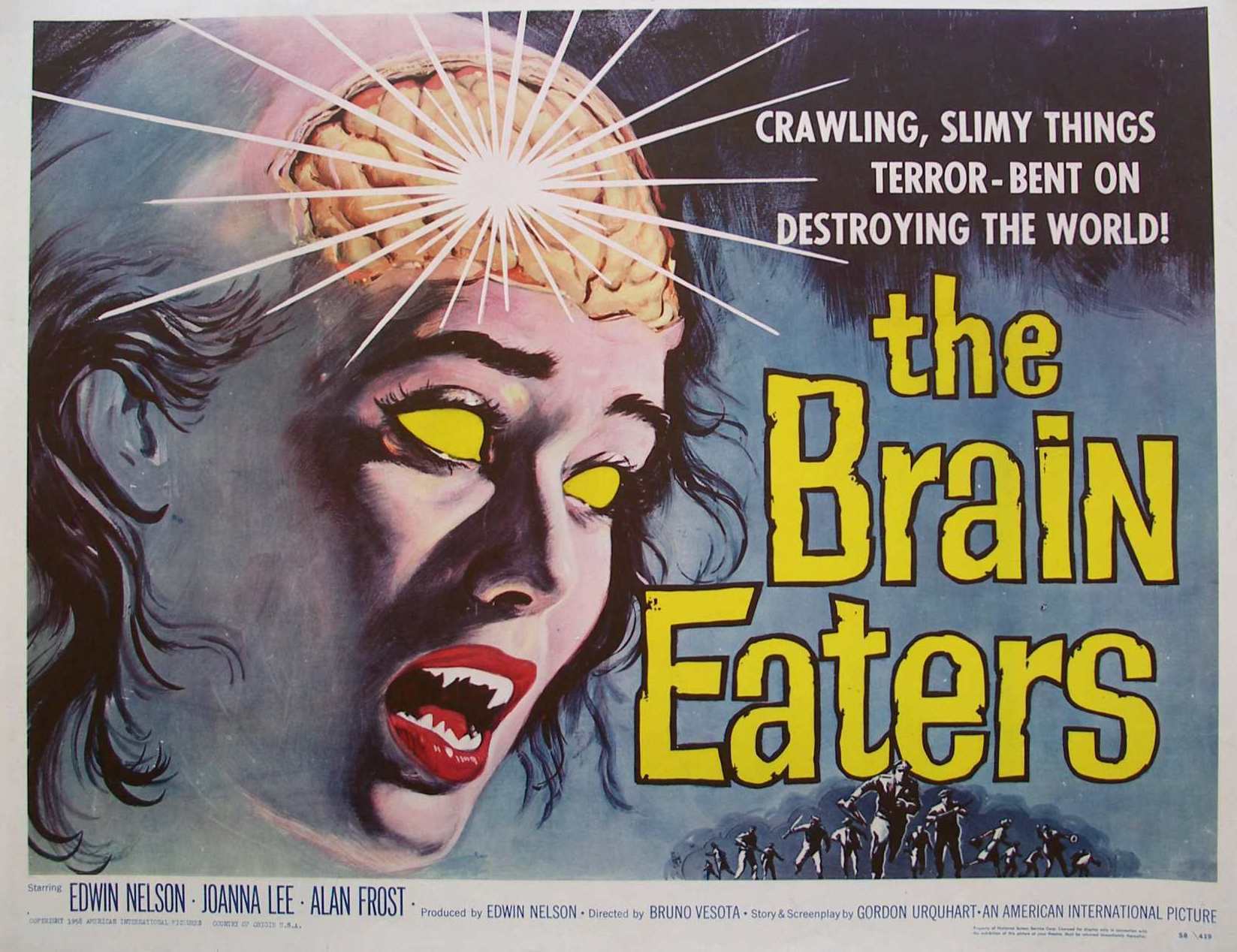 Old Retro Horror Film Posters - Brain Eaters
