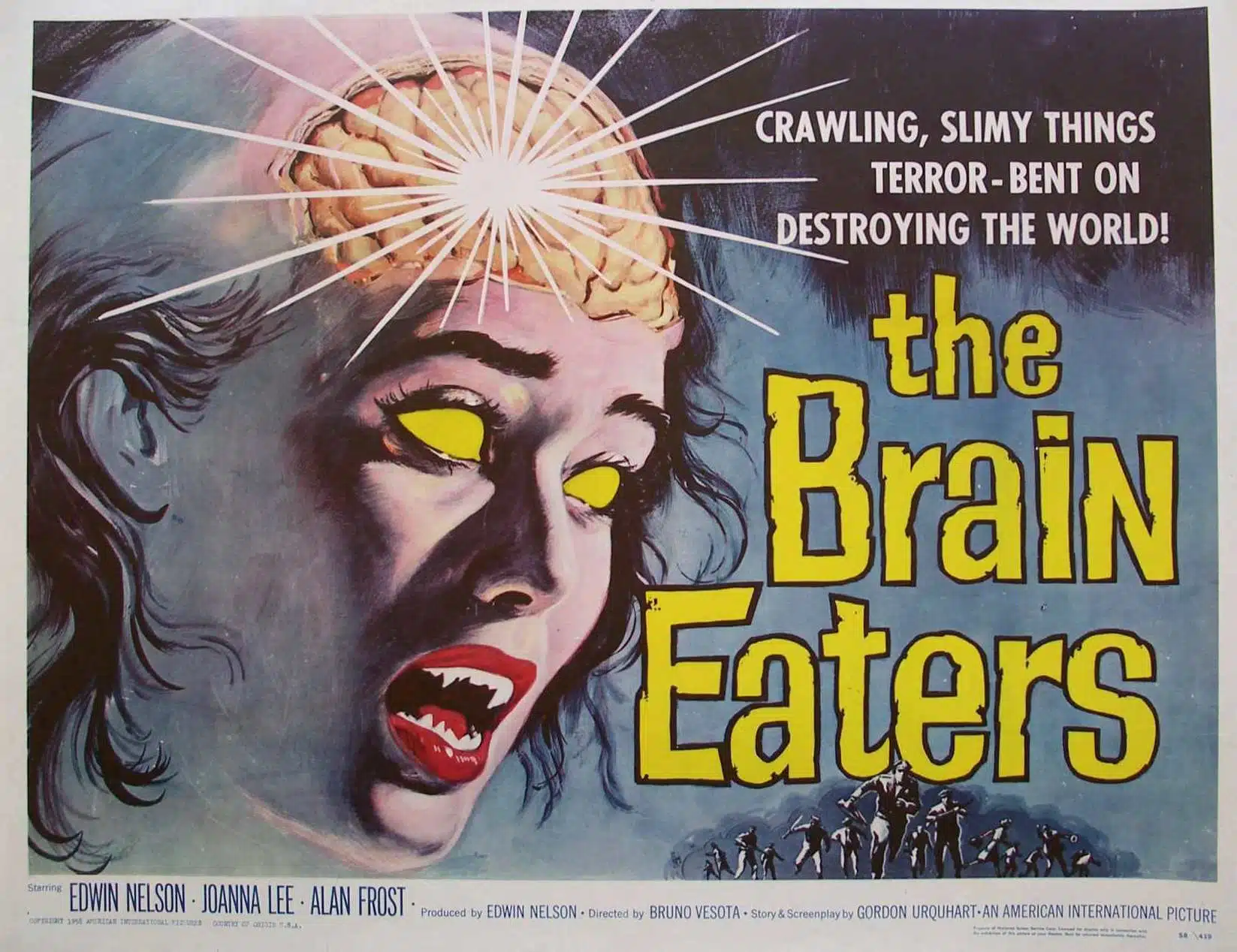 Old Retro Horror Film Posters - Brain Eaters