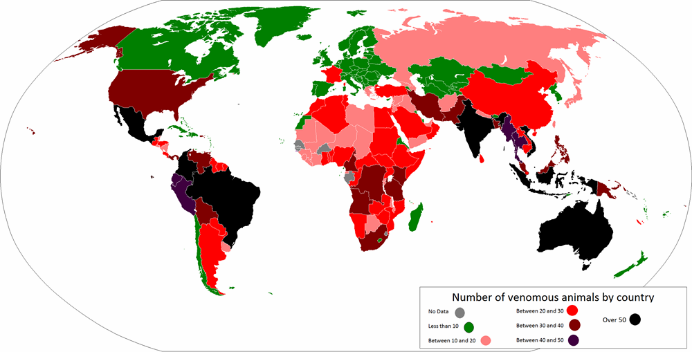 Poisonous Animals Map