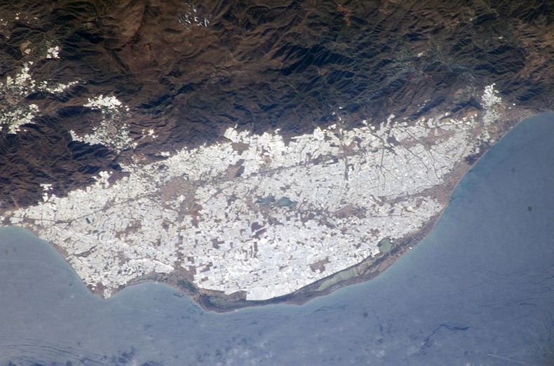 Almeria Hothouse Immigrants - From Space