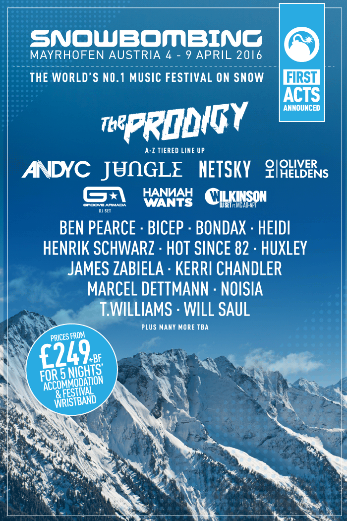 Snowbombing Line Up Released 2016