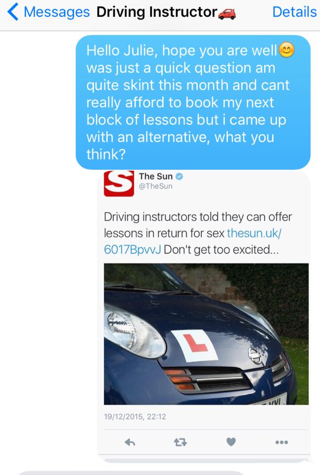 Driving Instructor Sex Texts 1