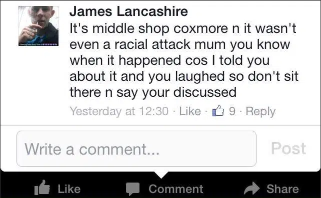 James Lancashire Facebook