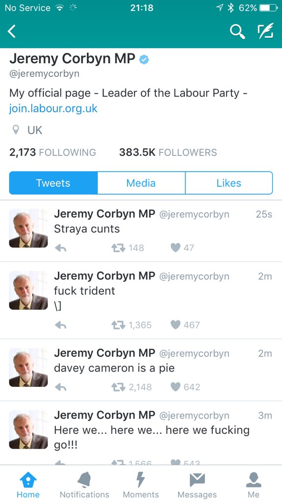 Jeremy Corbyn Tweets