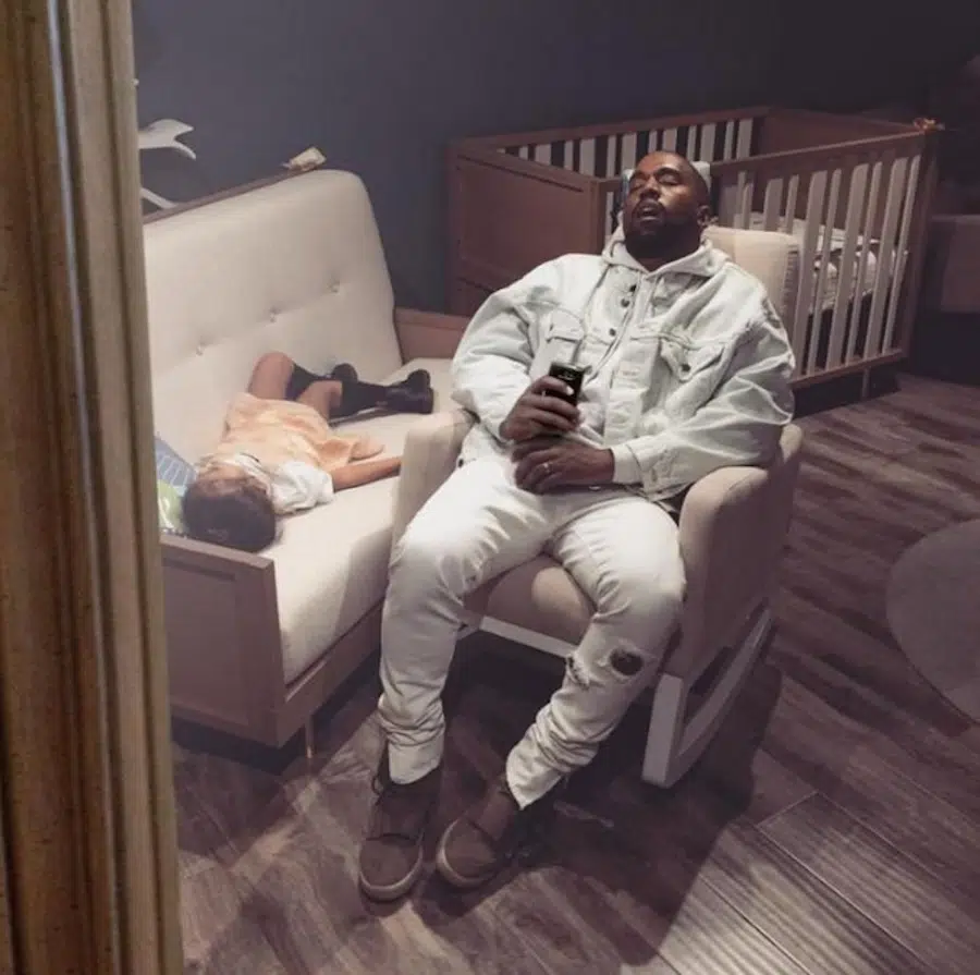 Kanye asleep 1