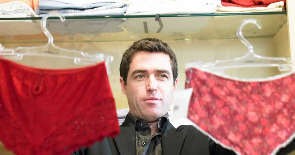 Man choosing lingerie