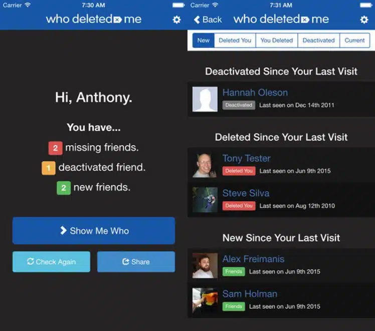 Who Deleted Me