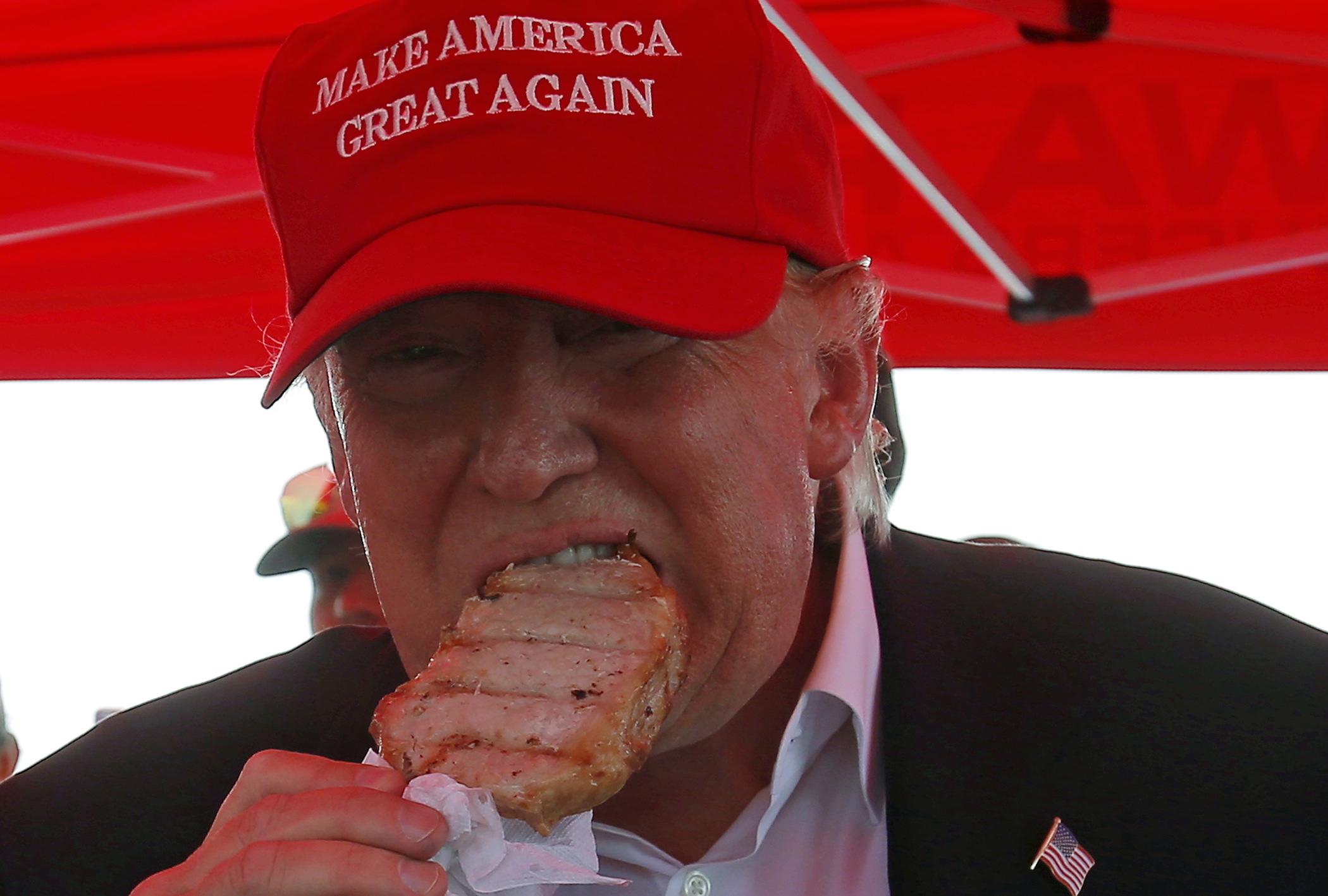 Donald Trump eating
