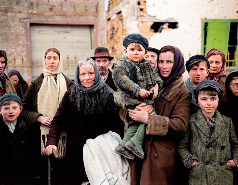 These Colourised Photos Of World War II Refugees Have Never Been More Important